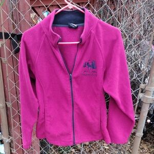 Women's Embroidered Fleece Jacket - Magenta